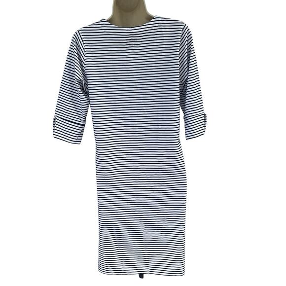 HANG TEN, BLUE AND WHITE STRIPED NAUTICAL DRESS, SIZE S - Picture 2 of 5